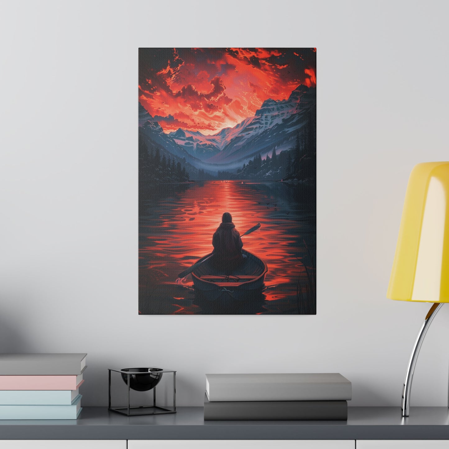 Sunset Lake Reflection (Matte Canvas, Stretched)