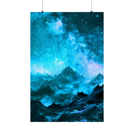 Mountain and Moon (Matte Vertical Posters)