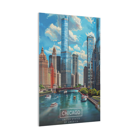 Chicago Skyline (Matte Canvas, Stretched)