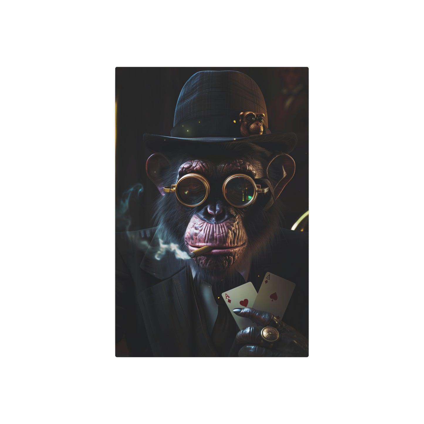 Dapper Chimp (Metal Art Sign)