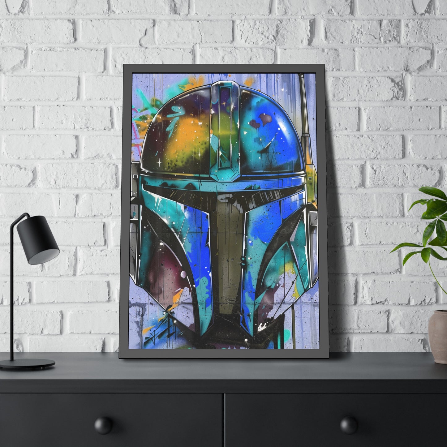 Galactic Warrior Graffiti (Framed Paper Posters)