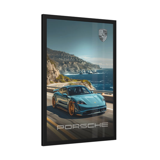 Porsche Seaside Drive (Framed Paper Posters)