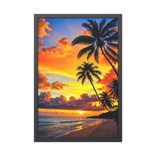 Tropical Sunset Serenity (Framed Paper Posters)