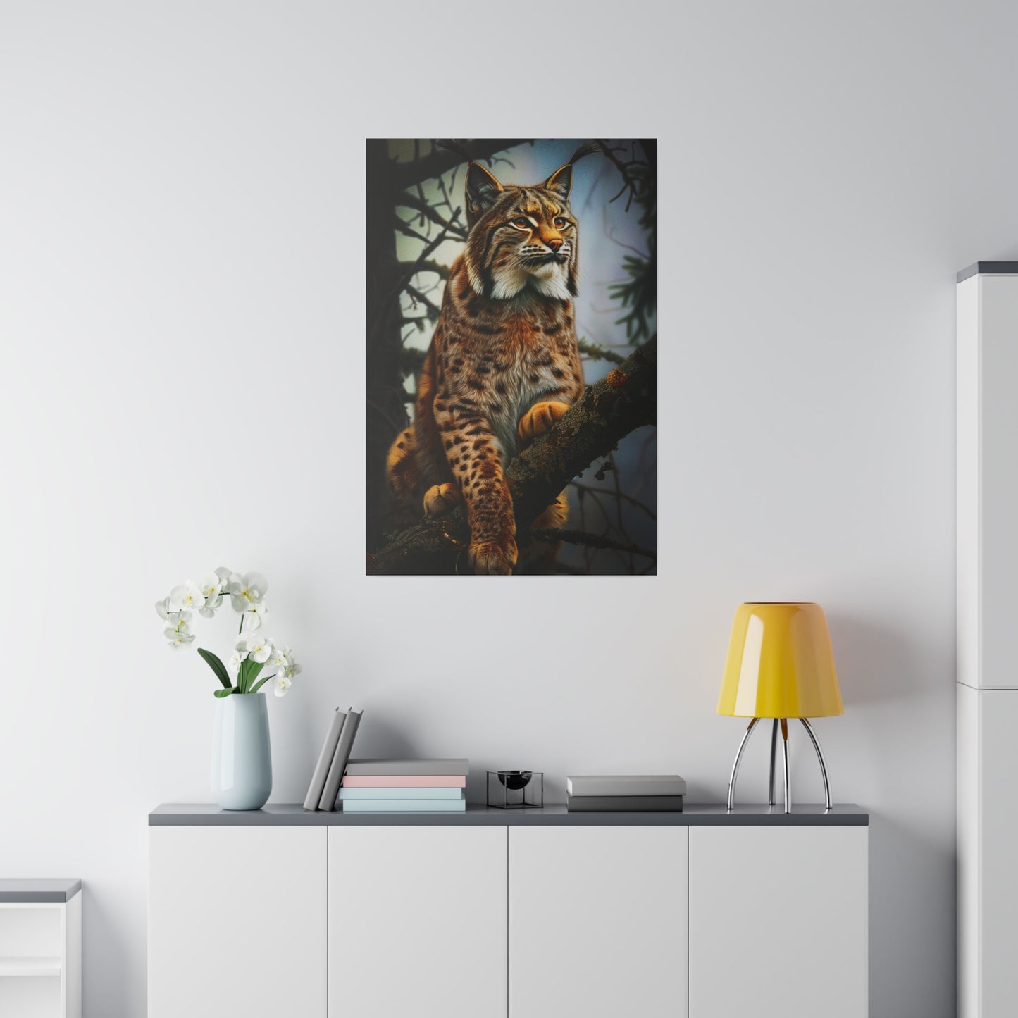 Lynx in the Forest (Matte Canvas, Stretched)