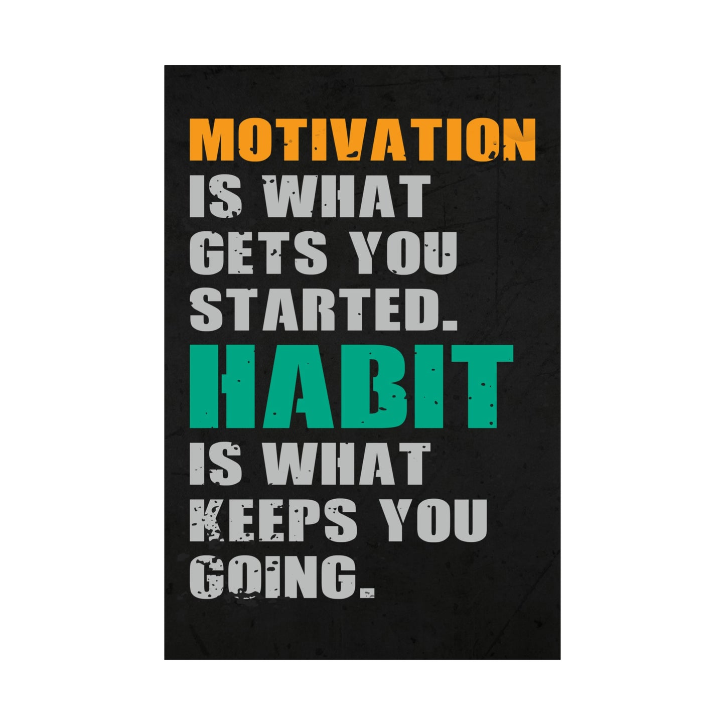 Motivation and Habit (Matte Vertical Posters)