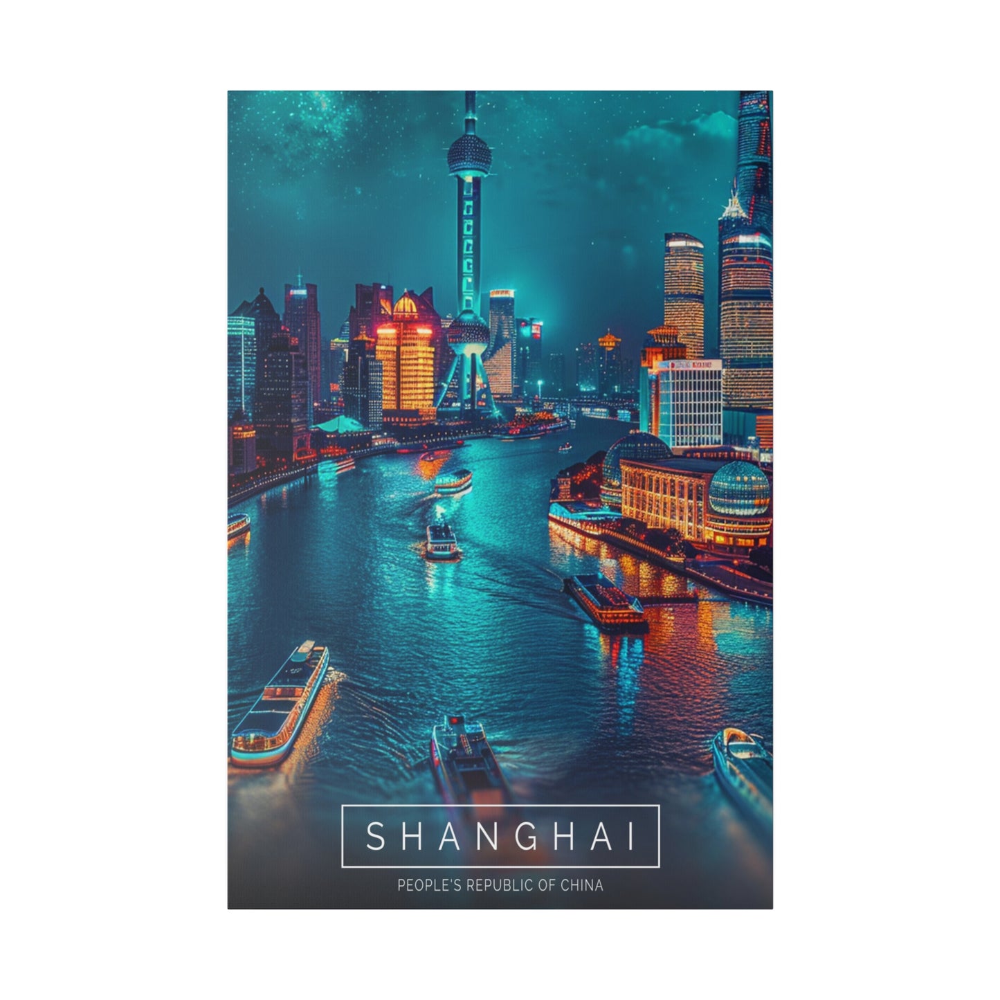 Cosmopolitan Glow: Shanghai (Matte Canvas, Stretched)