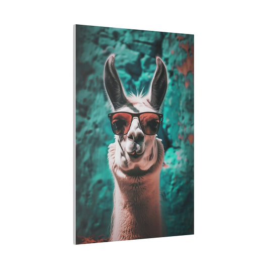 Cool Llama (Matte Canvas, Stretched)