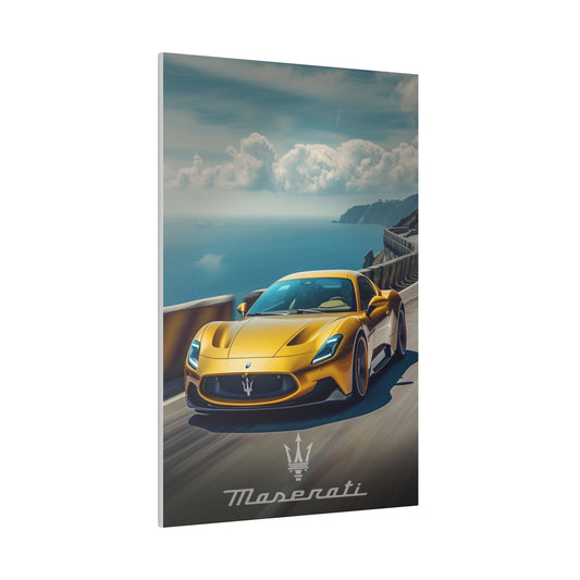 Golden Maserati (Matte Canvas, Stretched)