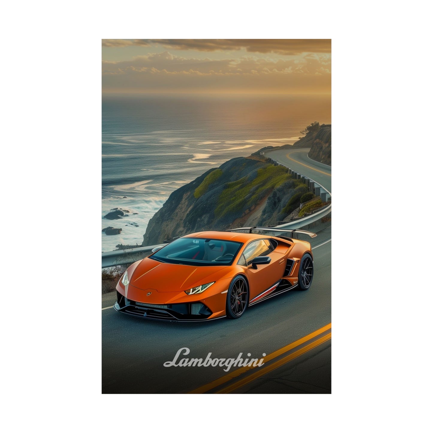 Orange Lamborghini (Matte Vertical Posters)