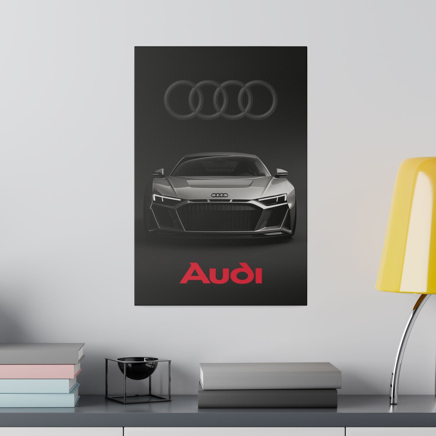 Luxury black Audi (Matte Canvas, Stretched)