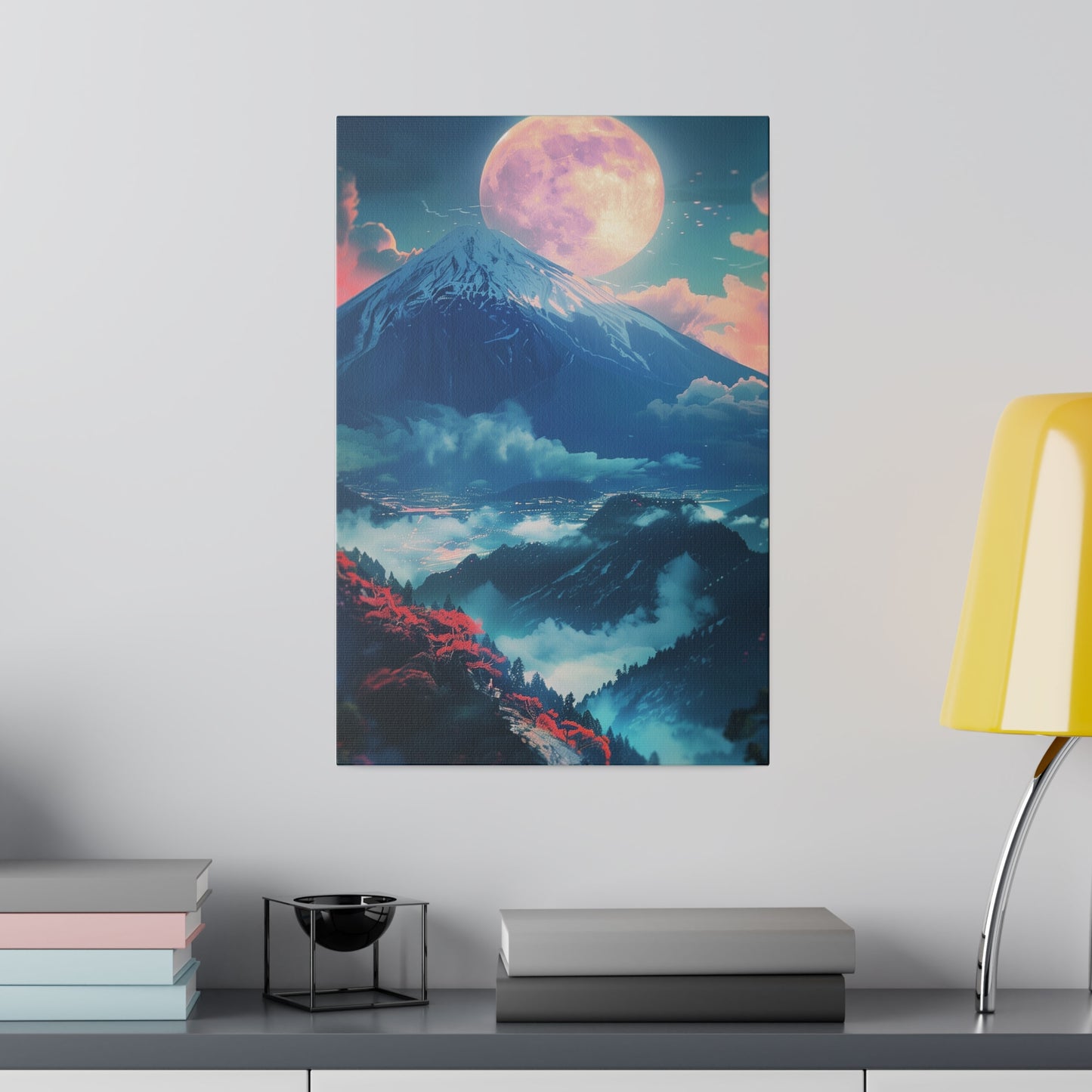 Moonlit Mountain (Matte Canvas, Stretched)