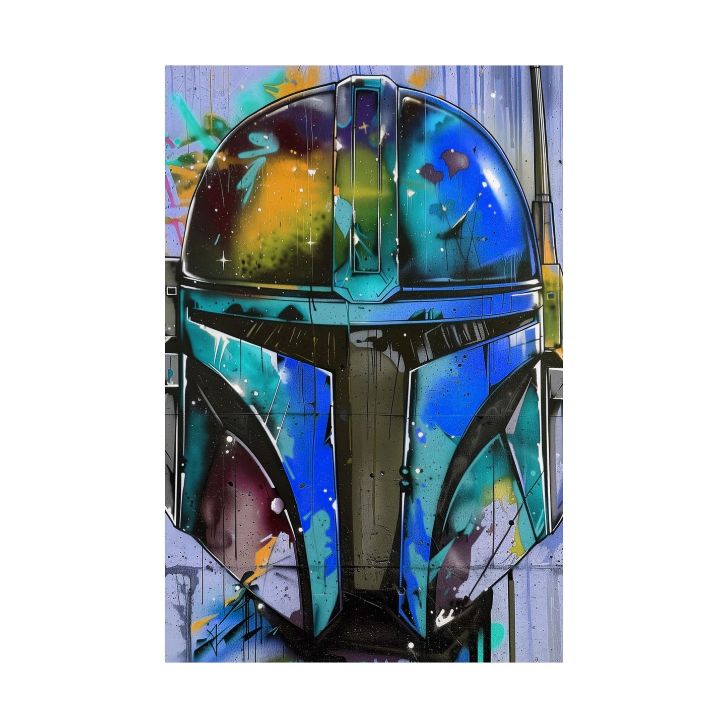 Galactic Warrior Graffiti (Matte Vertical Posters)